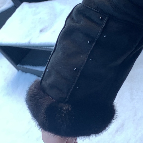 SHEARLING LONG HOODED COAT - Picture 2 of 14